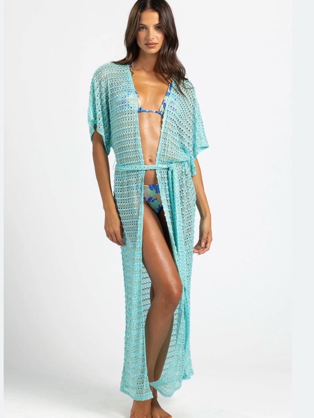 Beach Bunny Camden Maxi Kaftan - Aqua/Gold